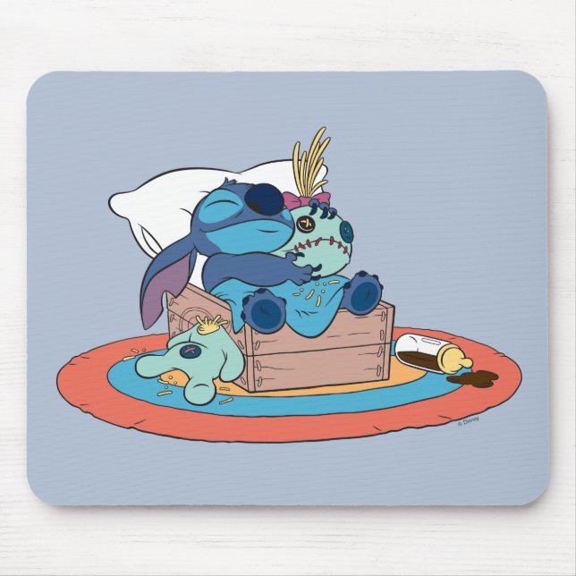Tapis De Souris Stitch & Scrump Sleeping (Devant)