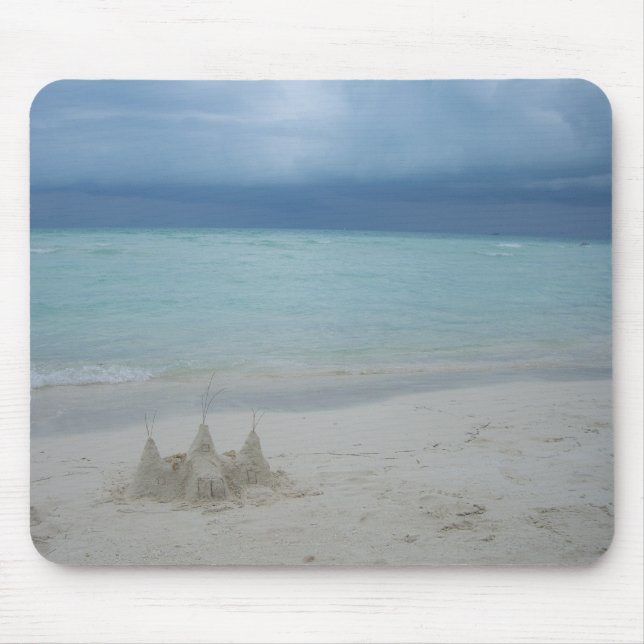 Tapis De Souris Stormy Sandcastle Beach Landscape (Devant)