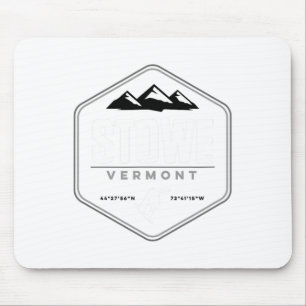Tapis De Souris Stowe Vermont Graphic Vintage Snowboard T
