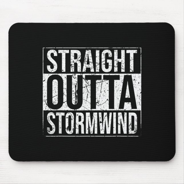 Tapis De Souris Straight Outta Wind Funny Wow Alliance Gamer Vinta (Devant)