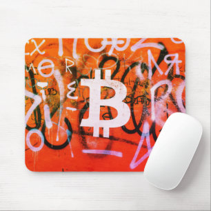 Tapis De Souris Street Art "Bitcoin Graffiti" (Style #9)