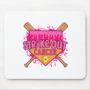 Tapis De Souris Striout Breast Cancer Guerrier Softball Drip Hom