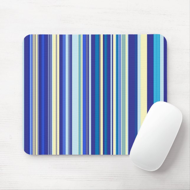 Tapis De Souris Stripe Bleu Pad Souris ! (Avec souris)