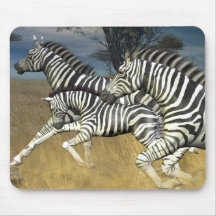Stripes de course - Zebra Mouse Pad
