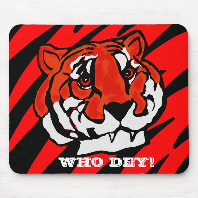 TAPIS DE SOURIS STRIPES ORANGE ET NOIR (Devant)
