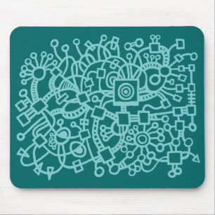 Tapis De Souris Structure Abstraite - Nuances de vert