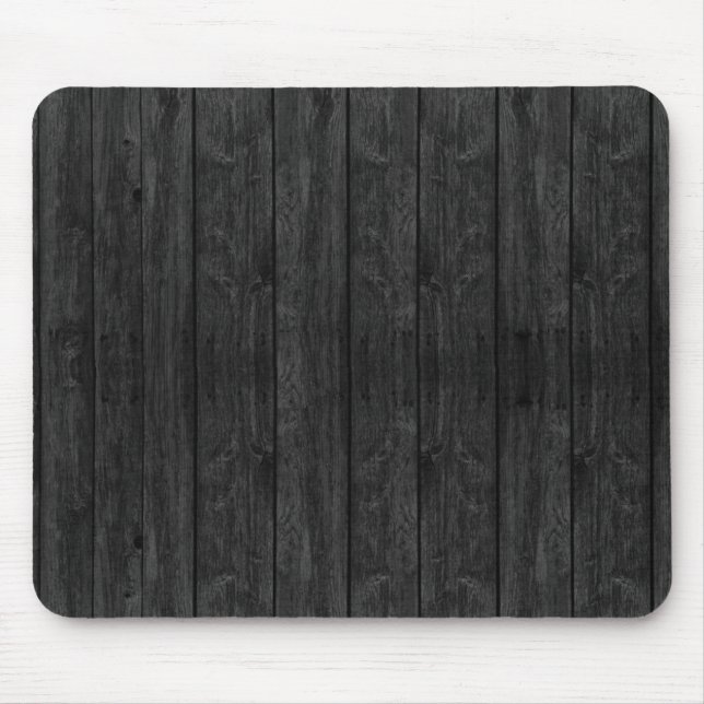 Tapis De Souris Structure en bois noire de texture de mur (Devant)