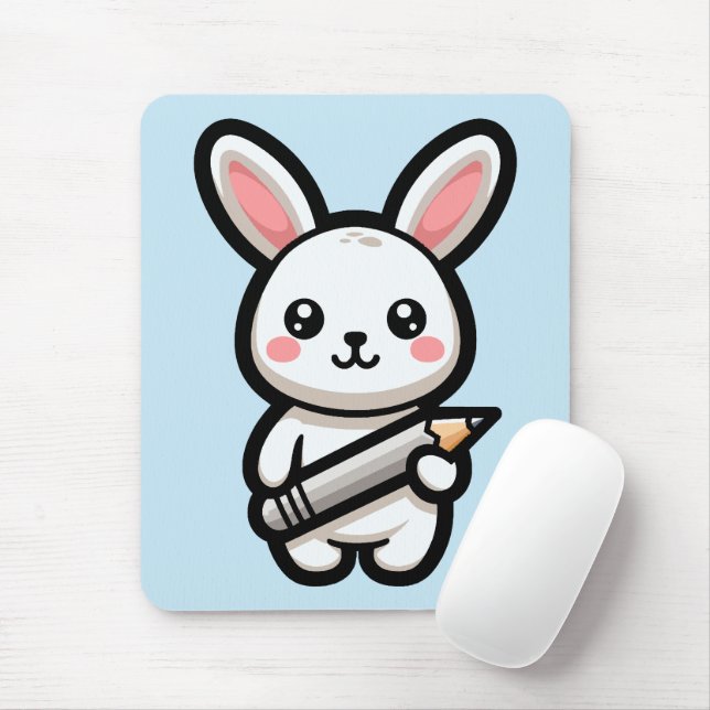 Tapis De Souris Studious Kawaii Bunny (Avec souris)