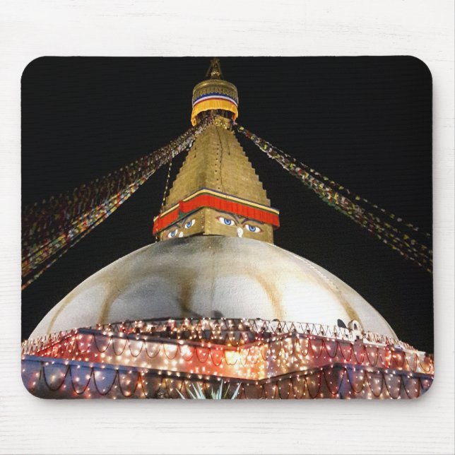 Tapis De Souris Stupa Boudhanath, Katmandou la nuit - Népal (Devant)