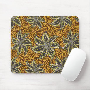 Tapis De Souris Style Batik Floral Abstrait africain