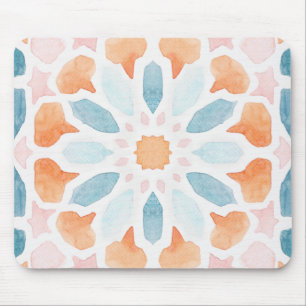 Tapis De Souris Style marocain bleu et orange 2