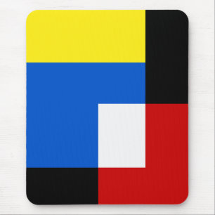 Tapis De Souris Style Mondrian Tons Retro Géométriques Abstraits