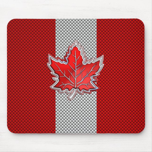 Tapis De Souris Style rétro canadien de fibre de carbone Feuille d (Devant)