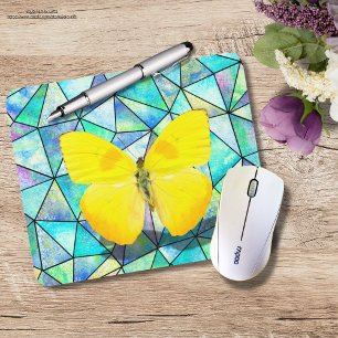 Tapis De Souris Style unique arrière - plan coloré géométrique ble