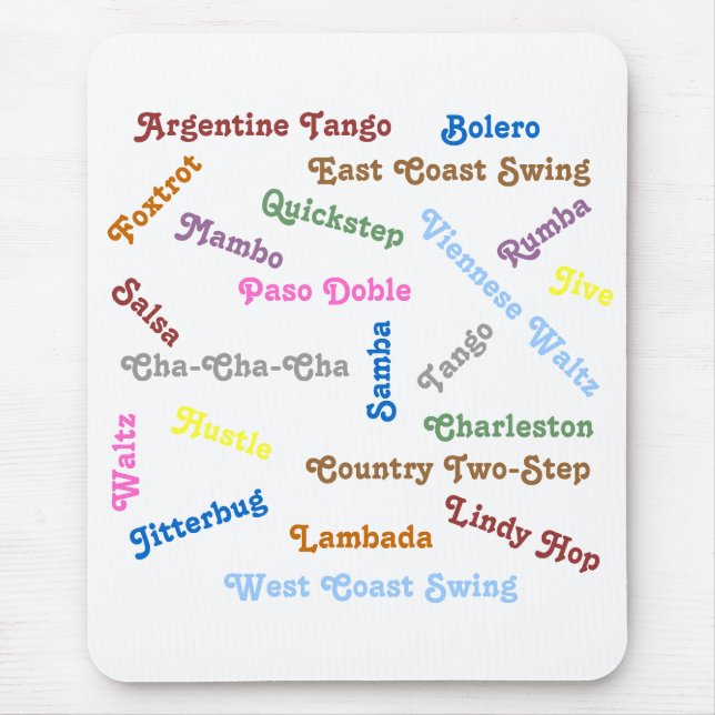 Tapis De Souris Styles de danse de salle de bal (Devant)