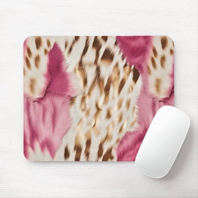 Tapis De Souris Stylish Girly Rose White Gold Zebra (Avec souris)