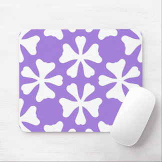 Tapis De Souris Stylish Lilac Purple and White Geometric Pattern