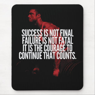 Tapis De Souris Succès, échec et courage. Motivation de l'entraîne