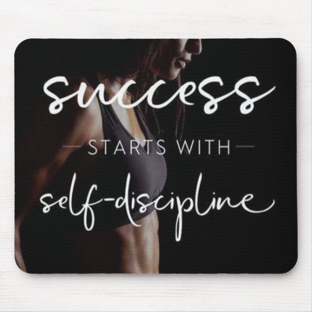 Tapis De Souris Succès Et Discipline - Motivation De La Salle De S (Devant)