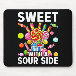Tapis De Souris Sucré avec un côté aigre drôle patch de bonbons dé