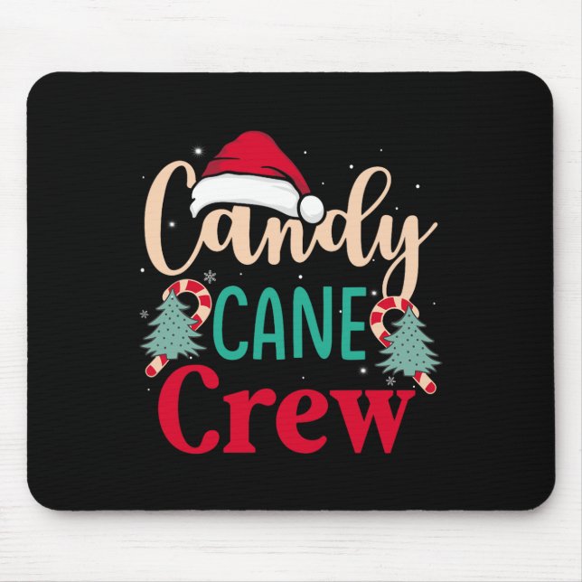 Tapis De Souris Sucre de canne Crew Fun Noël bonbon Lover Noël Wom (Devant)