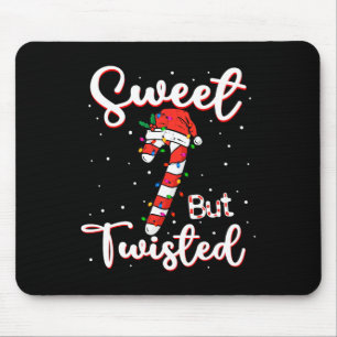 Tapis De Souris Sucre de canne de Noël doux mais tordu amusant Noë
