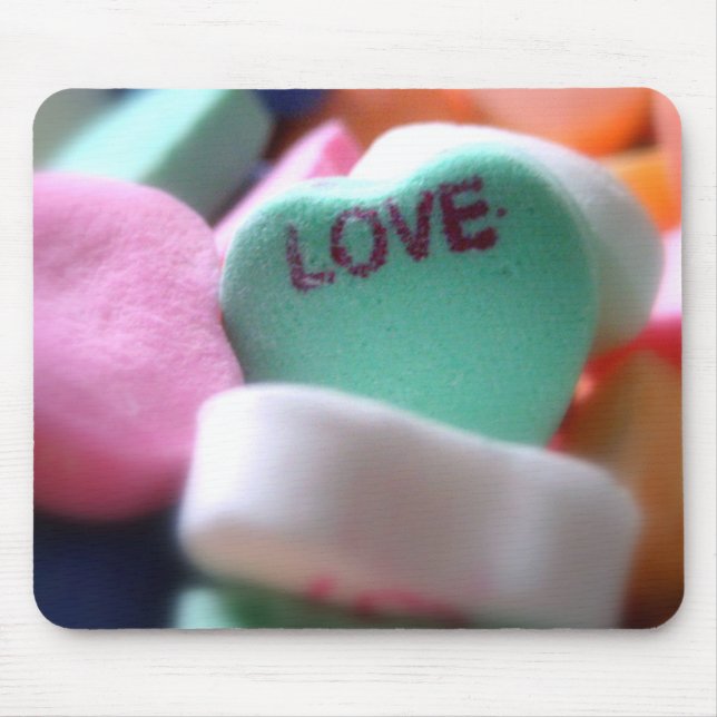 Tapis De Souris Sucrerie de coeur d'amour (Devant)