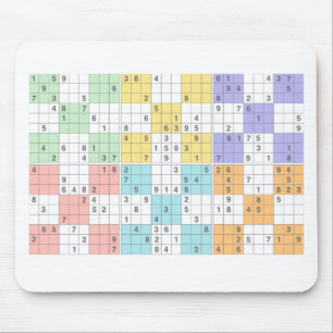 Tapis De Souris sudoku pastel