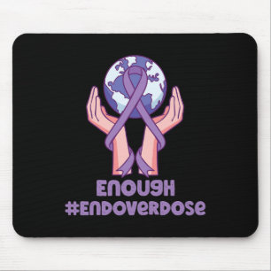 Tapis De Souris Suffisamment De Surdose Violet Ribbon Opioïde Over