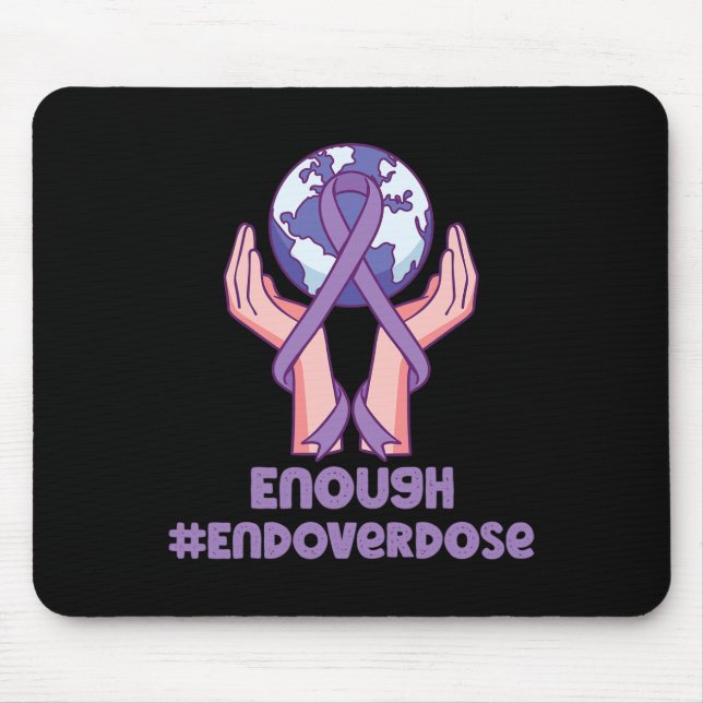 Tapis De Souris Suffisamment De Surdose Violet Ribbon Opioïde Over (Devant)