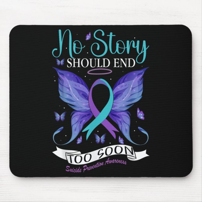 Tapis De Souris Suicide Prevention Awareness - No Story Should End (Devant)