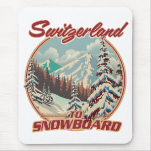 Tapis De Souris Suisse pour faire du snowboard
