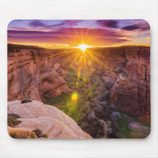 Tapis De Souris Sunburst au Canyon de Chelly, AZ (Devant)