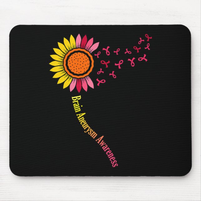 Tapis De Souris Sunflower Cerveau Aneurysme Mois de sensibilisatio (Devant)
