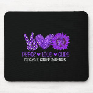 Tapis De Souris Sunflower Peace Love Pancréatic Cancer Awareness R