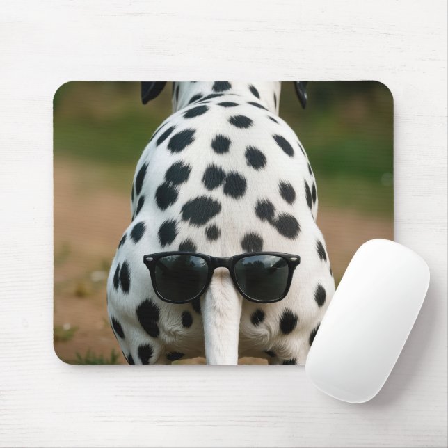 Tapis De Souris Sunglasses On a Dalmatian Dog Tail (Avec souris)