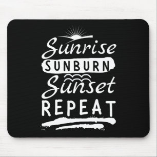 Tapis De Souris Sunrise Sunburn Sunset Répéter la plage d'été