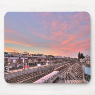 Tapis De Souris Sunset Over Spittelau, Vienna Austria