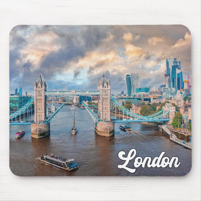 Tapis De Souris Sunset Over Tower Bridge, Londres, Angleterre (Devant)