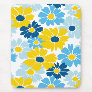 Tapis De Souris Sunshine Blue Sky Blooming Daisy