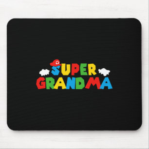 Tapis De Souris Super Gamer Grand-mère Funky Women Day Pour Les Mè