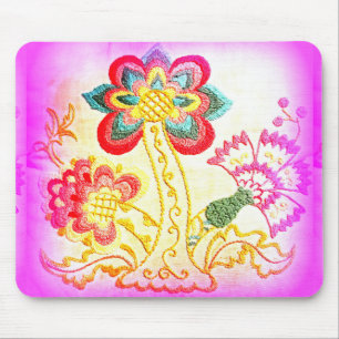 Tapis De Souris super hippie style palmier rose mousepac