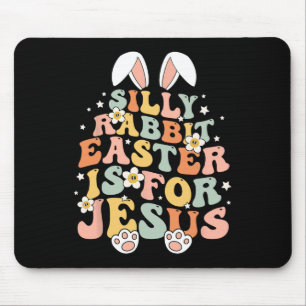 Tapis De Souris Super Lapin Silencieux Pâques est pour Jésus chrét