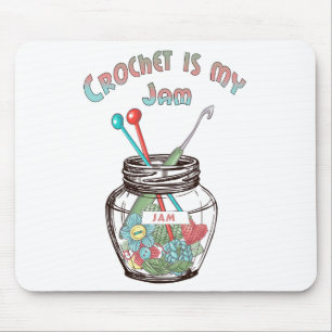 Tapis De Souris Super mignonne "Crochet is My Jam"