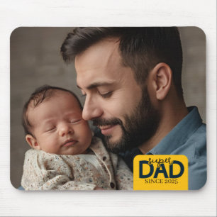 Tapis De Souris Super Papa depuis l'année Custom Baby and Père Pho