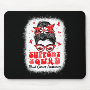 Tapis De Souris Support Squad Messy Bun Butterfly Red Ribbon Blood