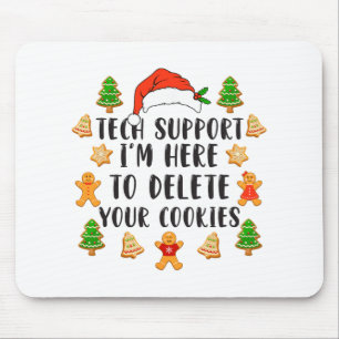 Tapis De Souris Support Technique de Noël Ici Pour Supprimer les C