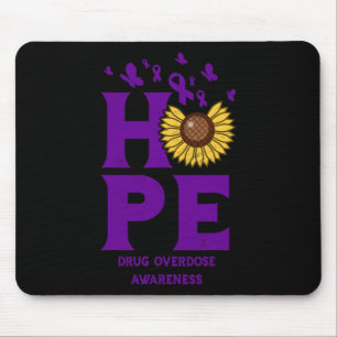 Tapis De Souris Surdose de drogue Purple Hope Vintage Sunflower