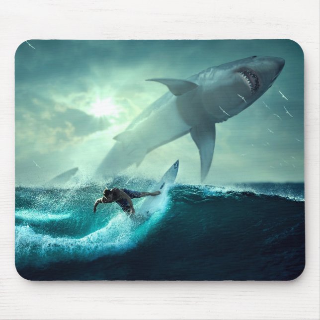 Tapis De Souris Surf avec requins (Devant)