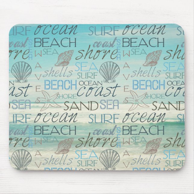 Tapis De Souris Surf de plage mer de sable (Devant)